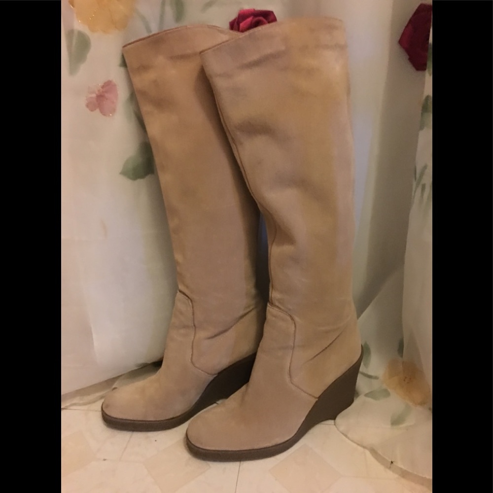 Calvin Klein suede leather boots